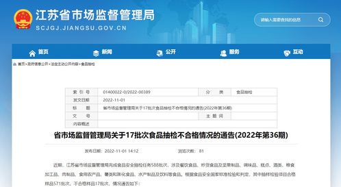 江蘇省市場監督管理局公布餐飲食品抽檢結果 14批次中2批次不合格，遠程健康管理服務助力食品安全監管